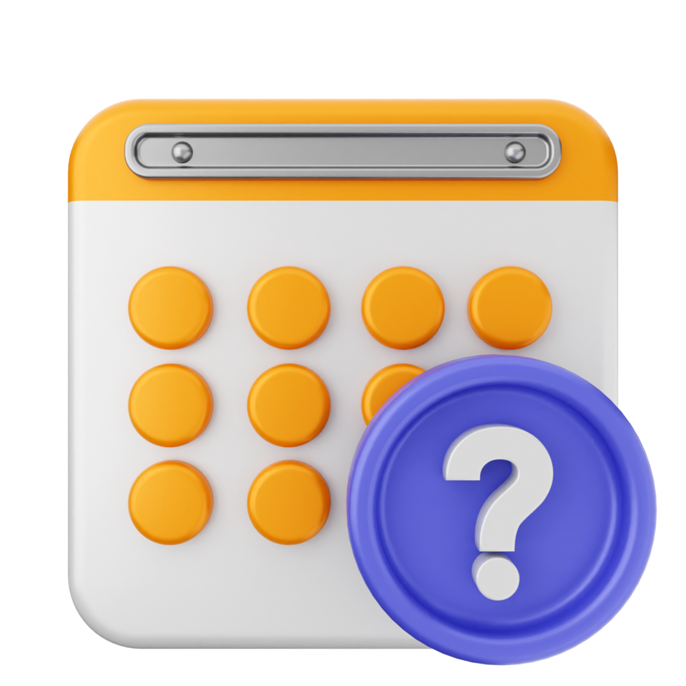 Calculator icon with question mark png