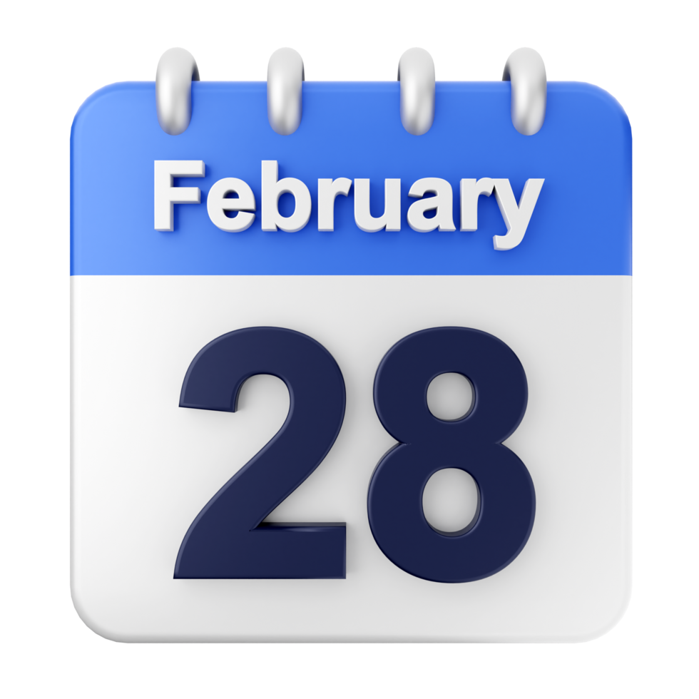 February 28th calendar icon png