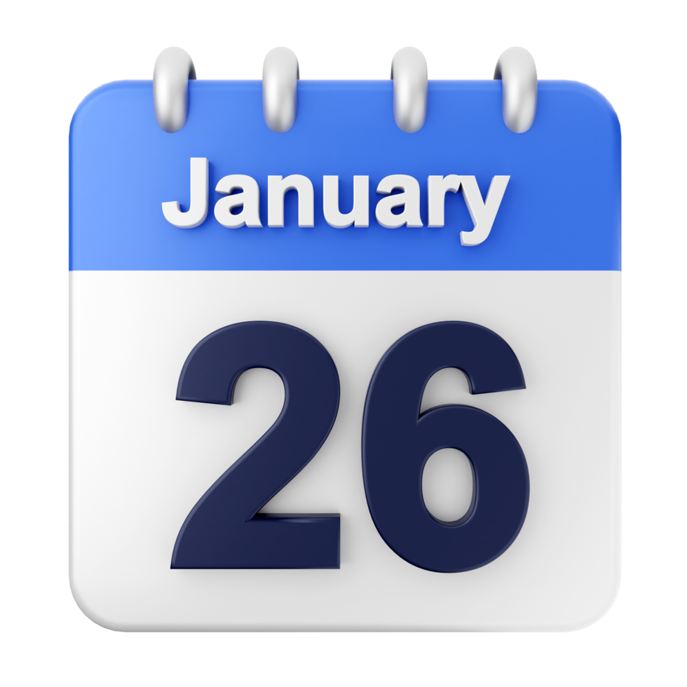 January 26th calendar icon png