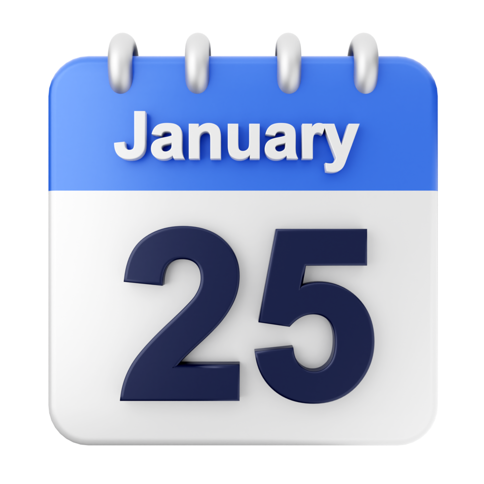 January 25th calendar icon png