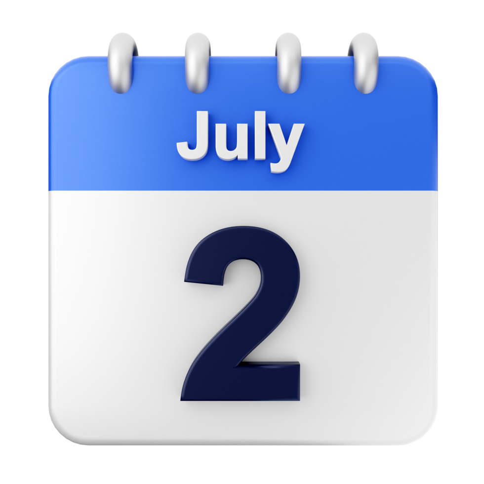 July 2, 2018 calendar icon png