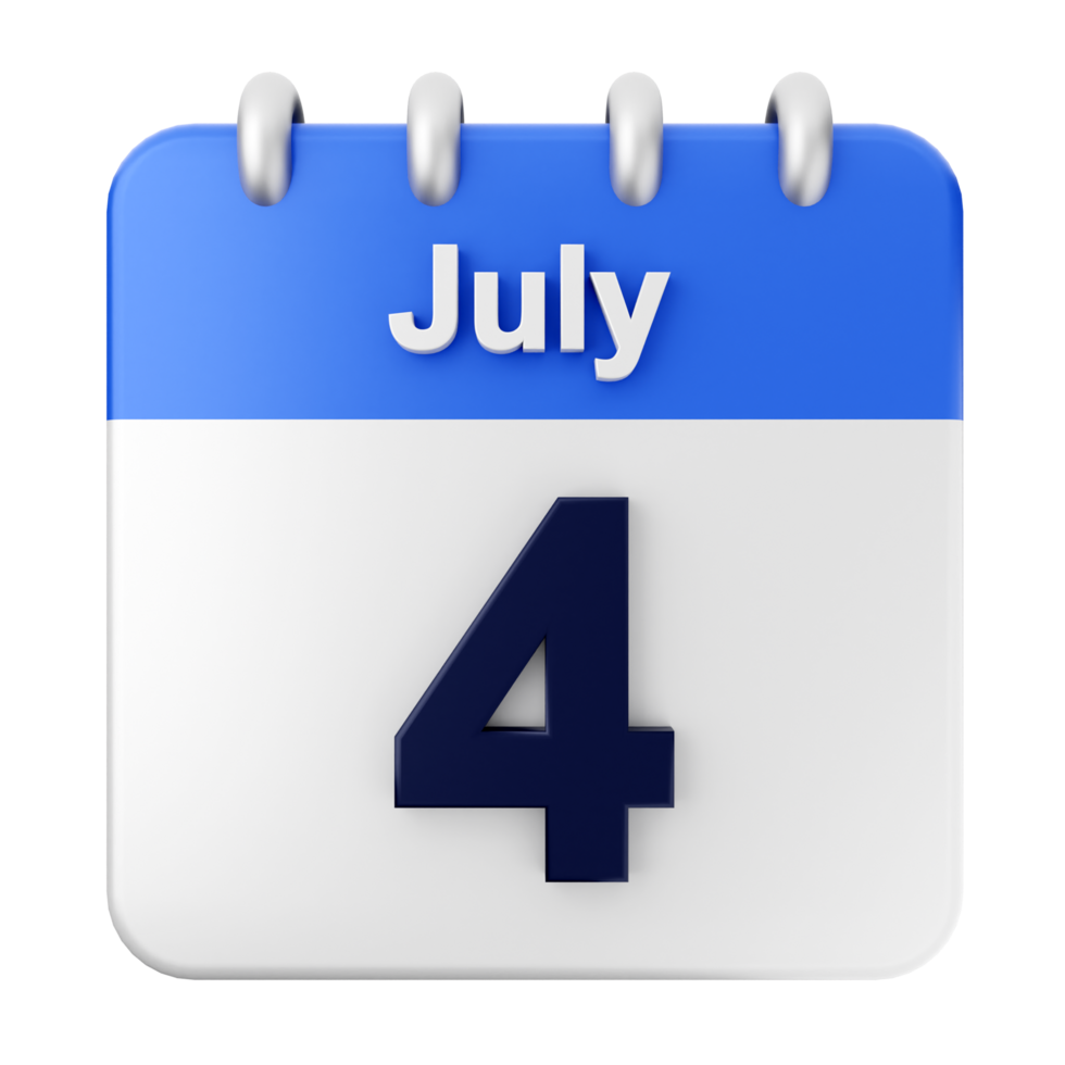 July 4th calendar icon png