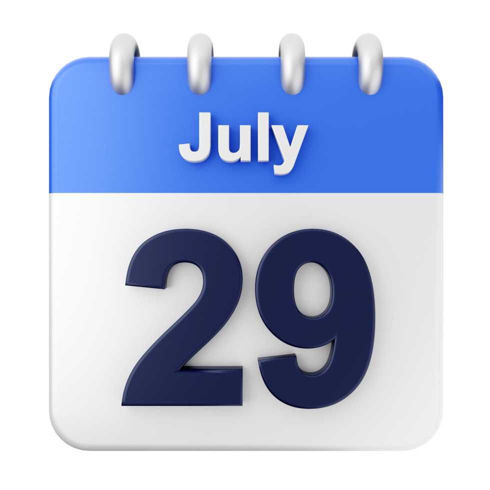 July 29th calendar icon png