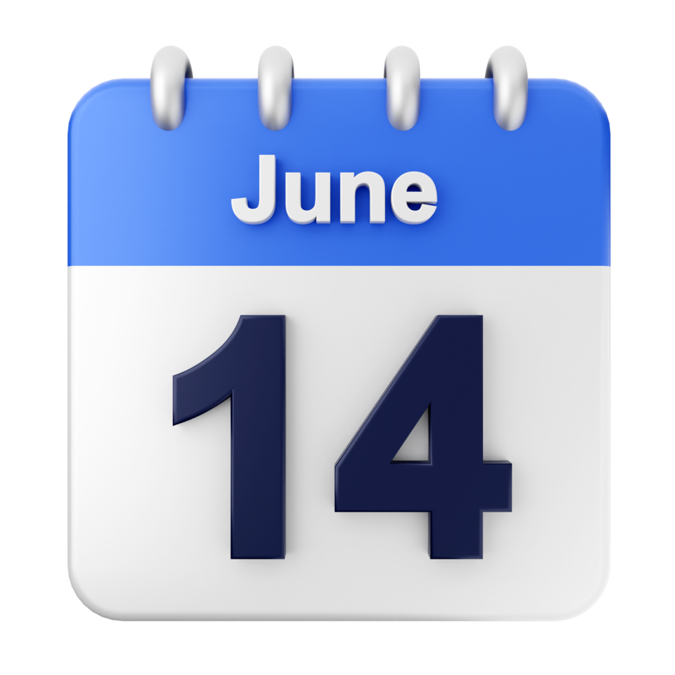 June 14th calendar icon png