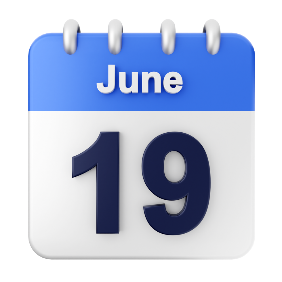 June 19th calendar icon png