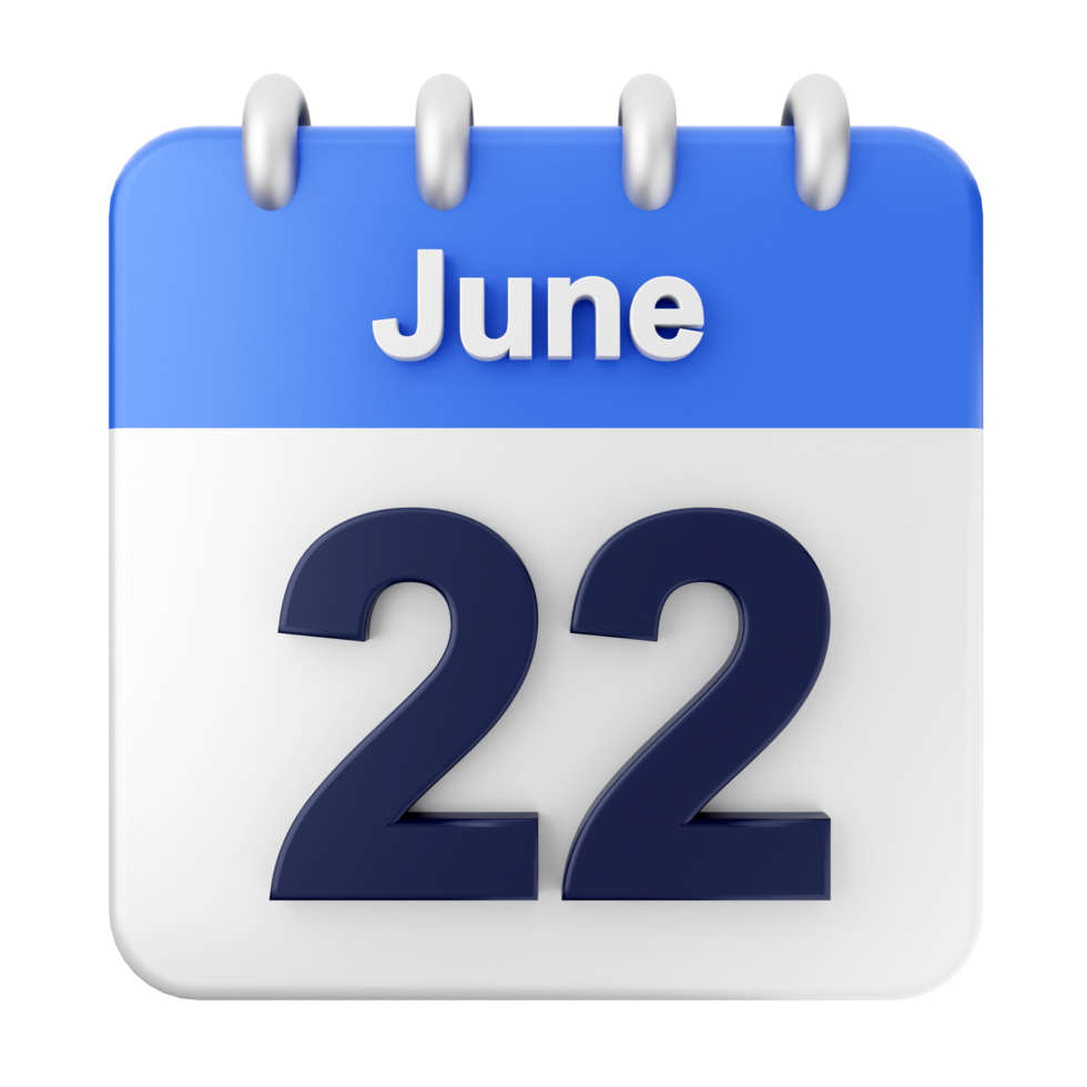 June 22, 2019 calendar icon png