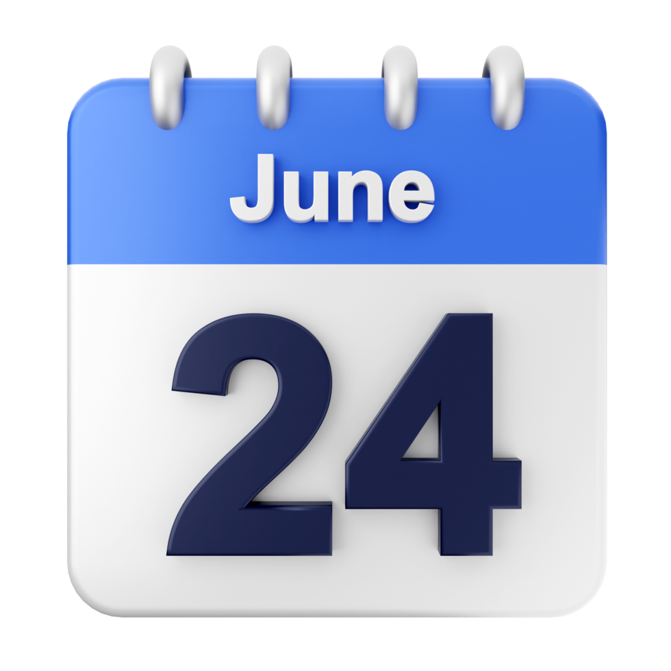 June 24th calendar icon png