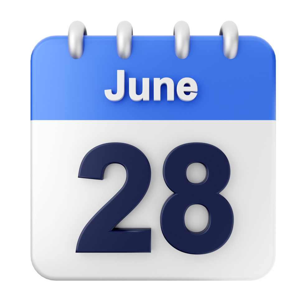 June 28th calendar icon png