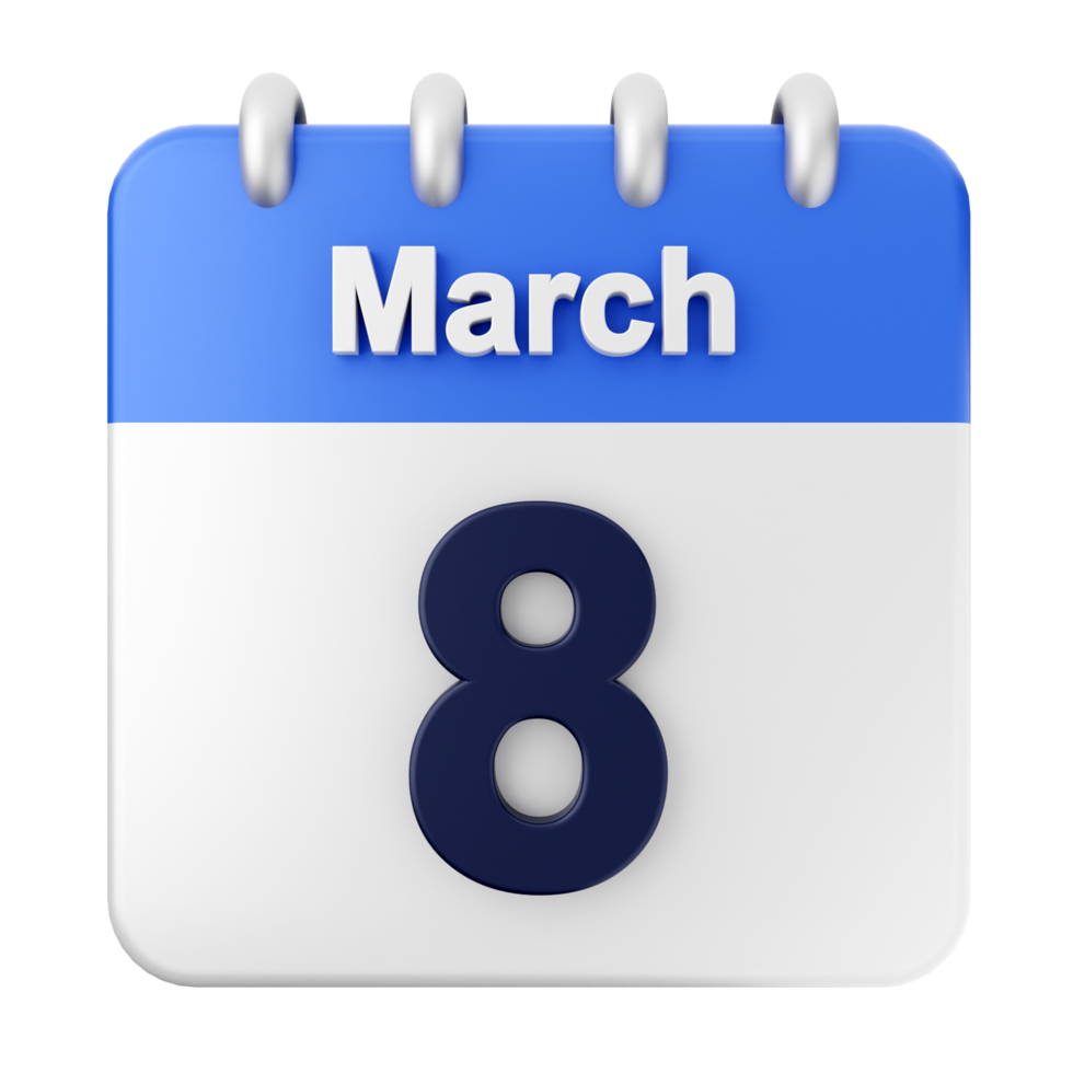 March 8th calendar icon png