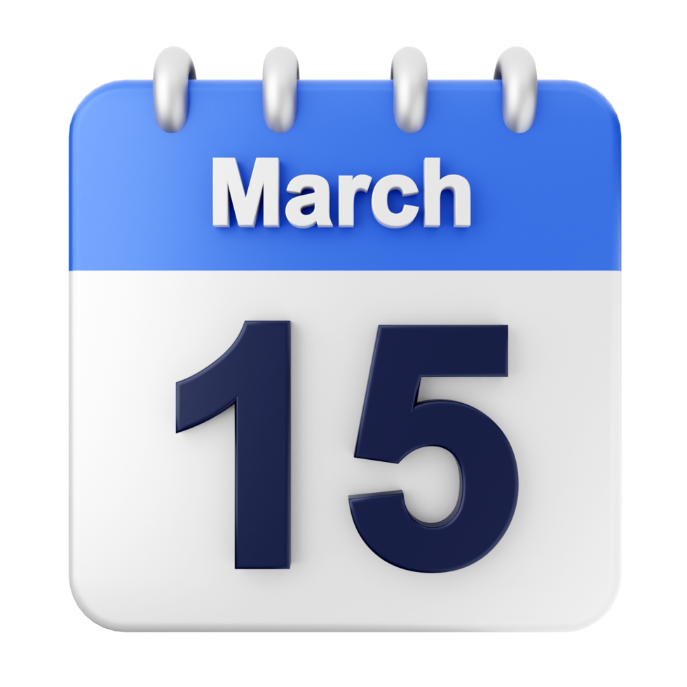 March 15th calendar icon png