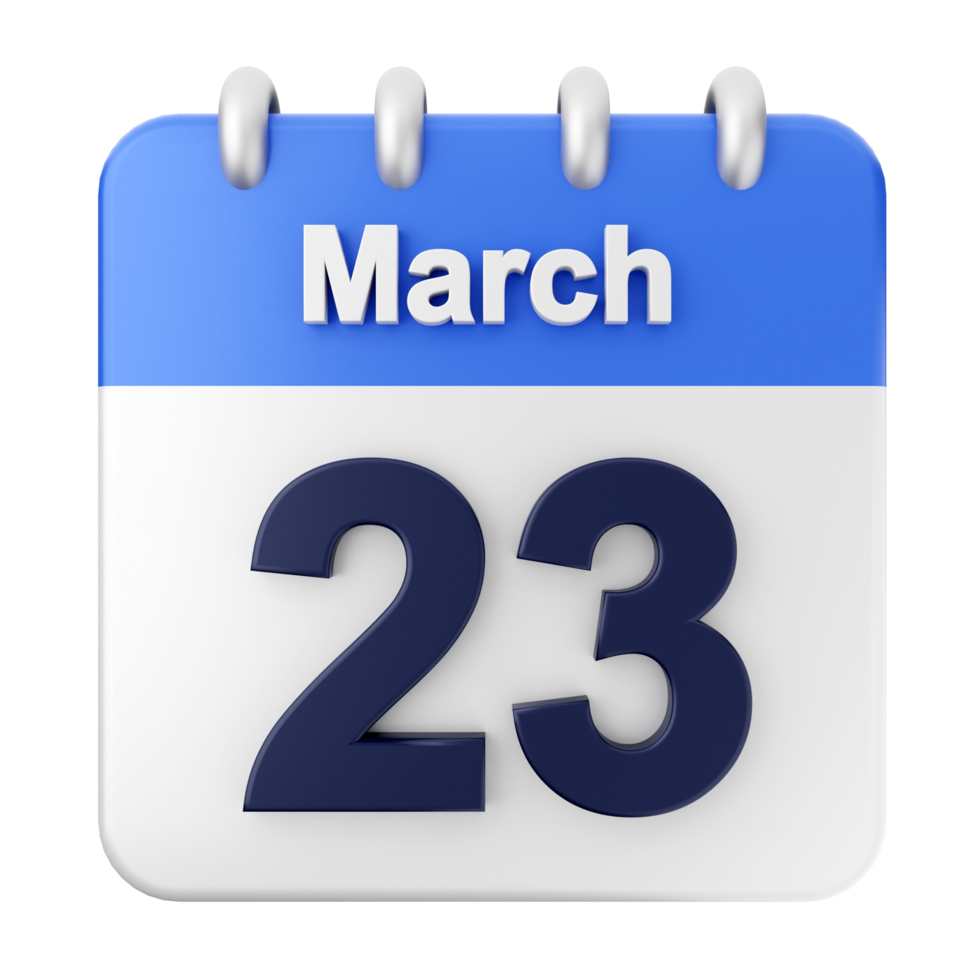 March 23rd calendar icon png