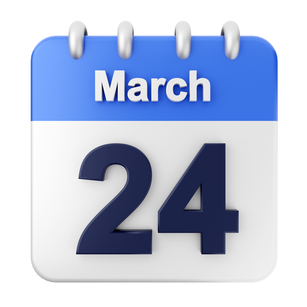 March 24th calendar icon png