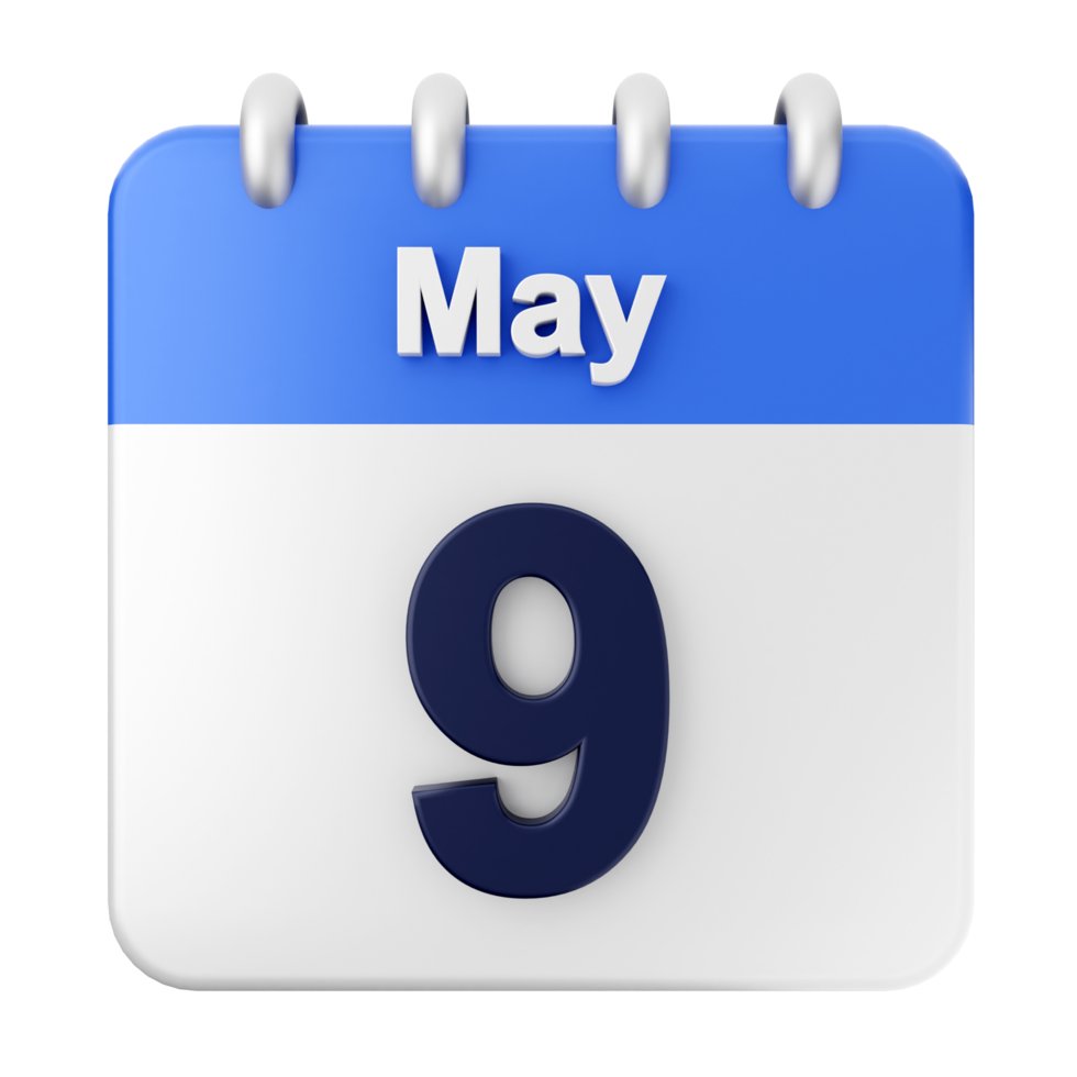 May 9 calendar icon png