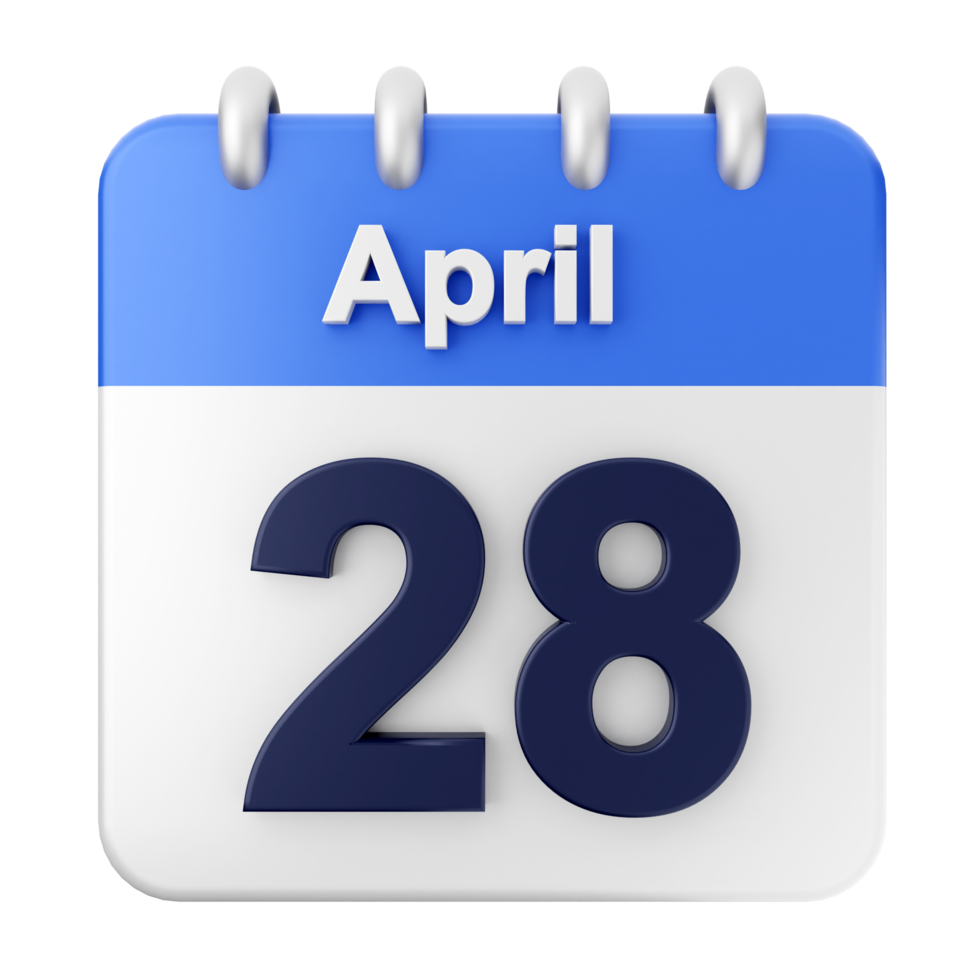 April 28th calendar icon png