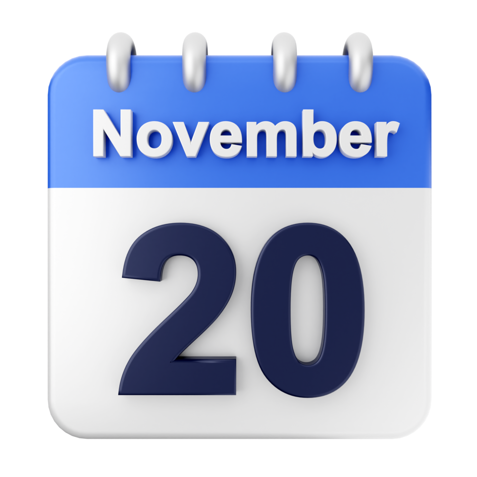 November 20th calendar icon png