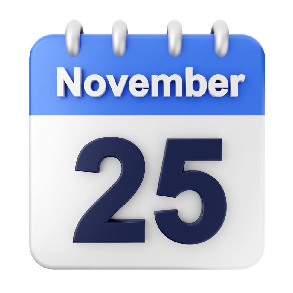 Calendar icon for november 25th png