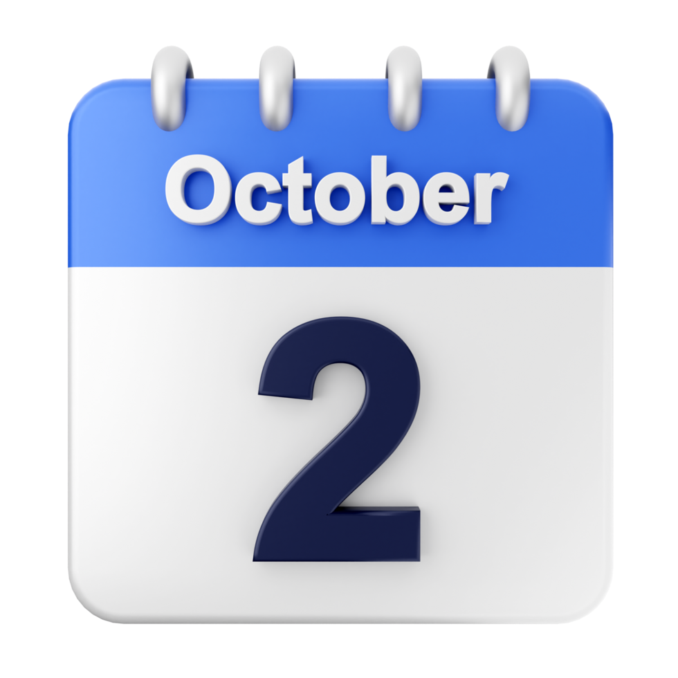 October 2, 2018 calendar icon png