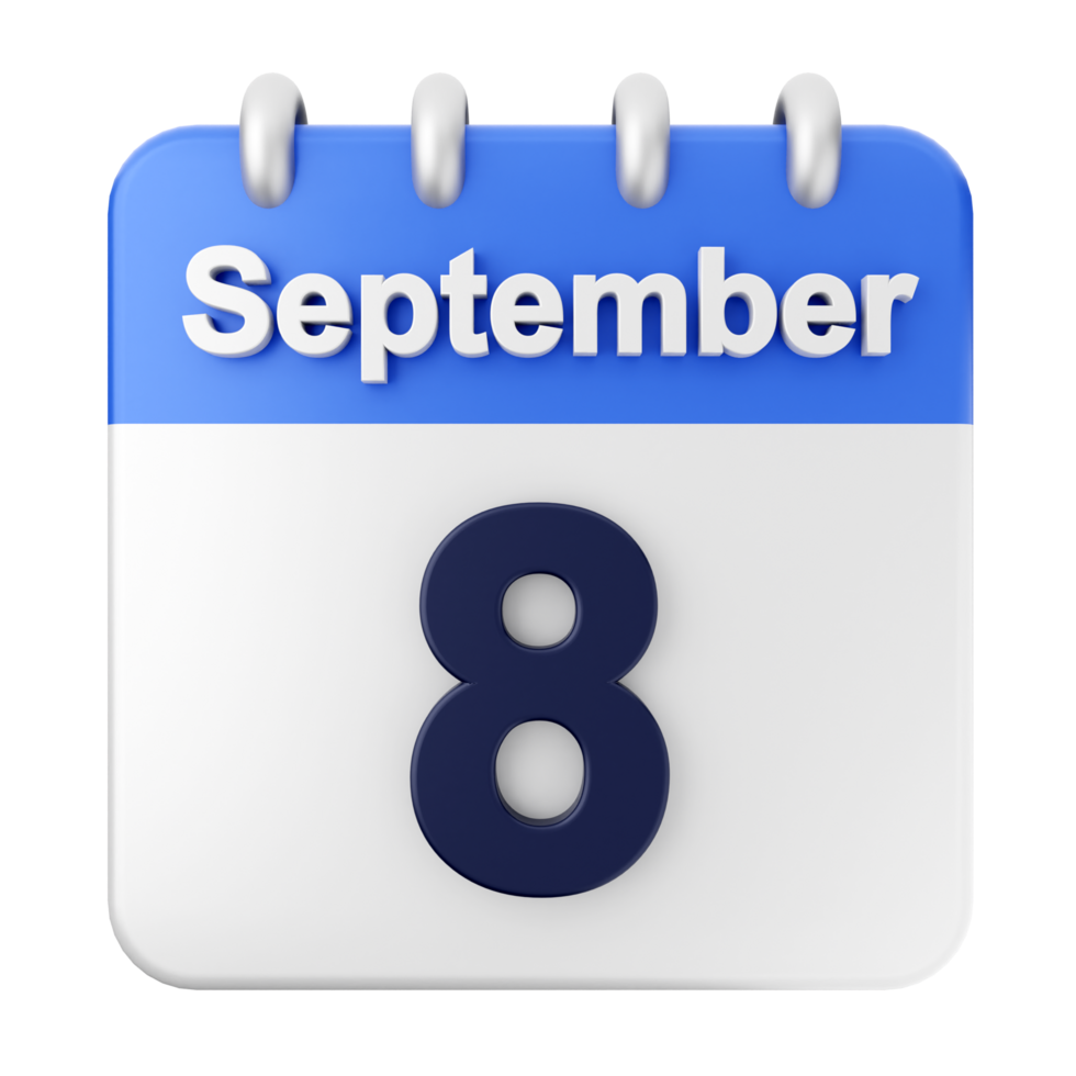 September 8th calendar icon png