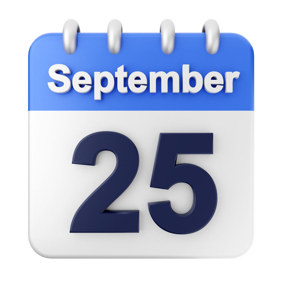 September 25th calendar icon png
