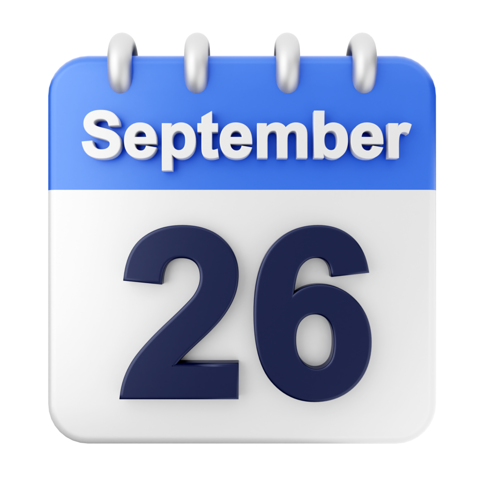 September 26th calendar icon png