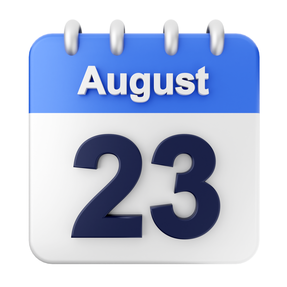 August 23, 2018 calendar icon png