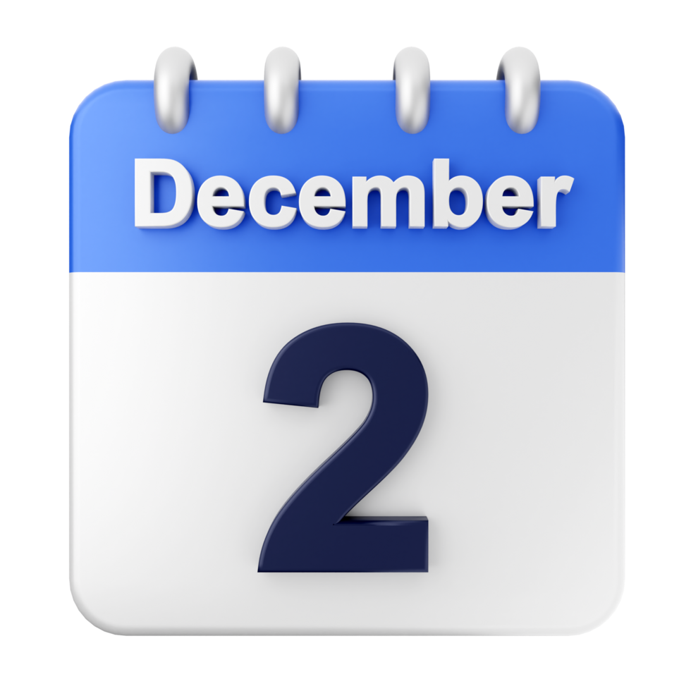 Calendar icon for december 2 png