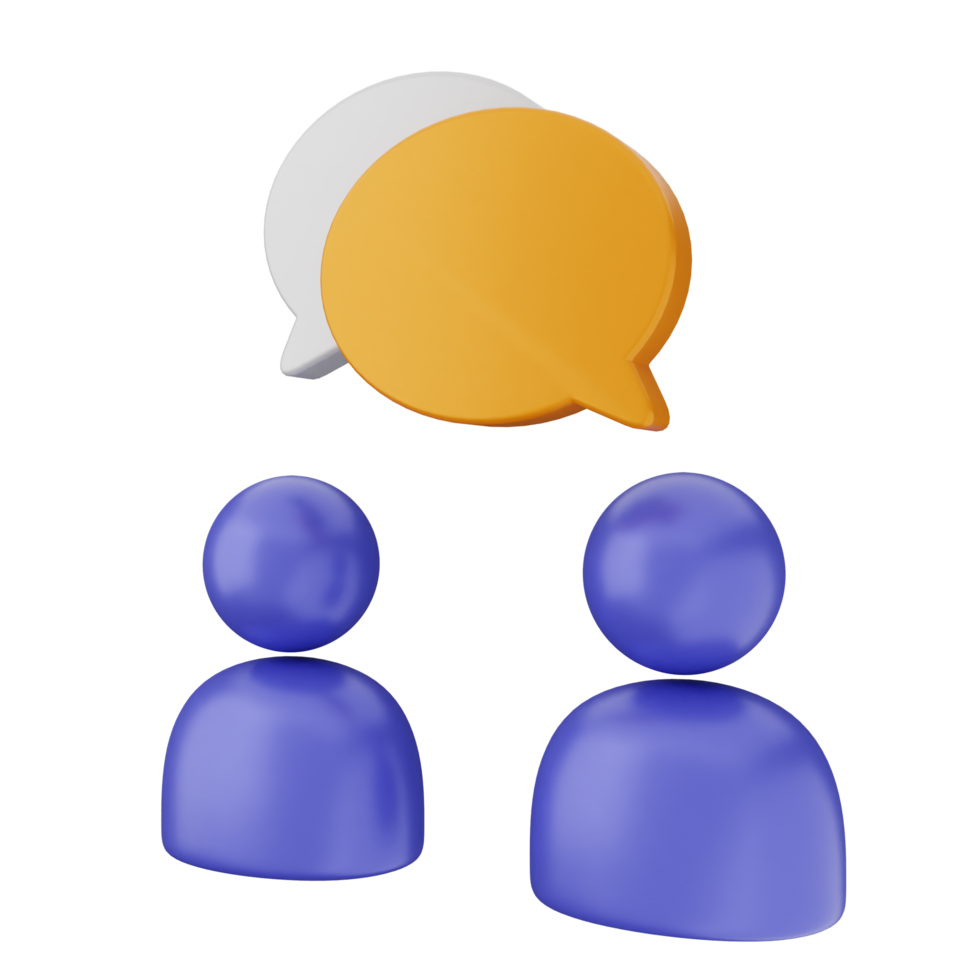 3d people with speech bubbles png