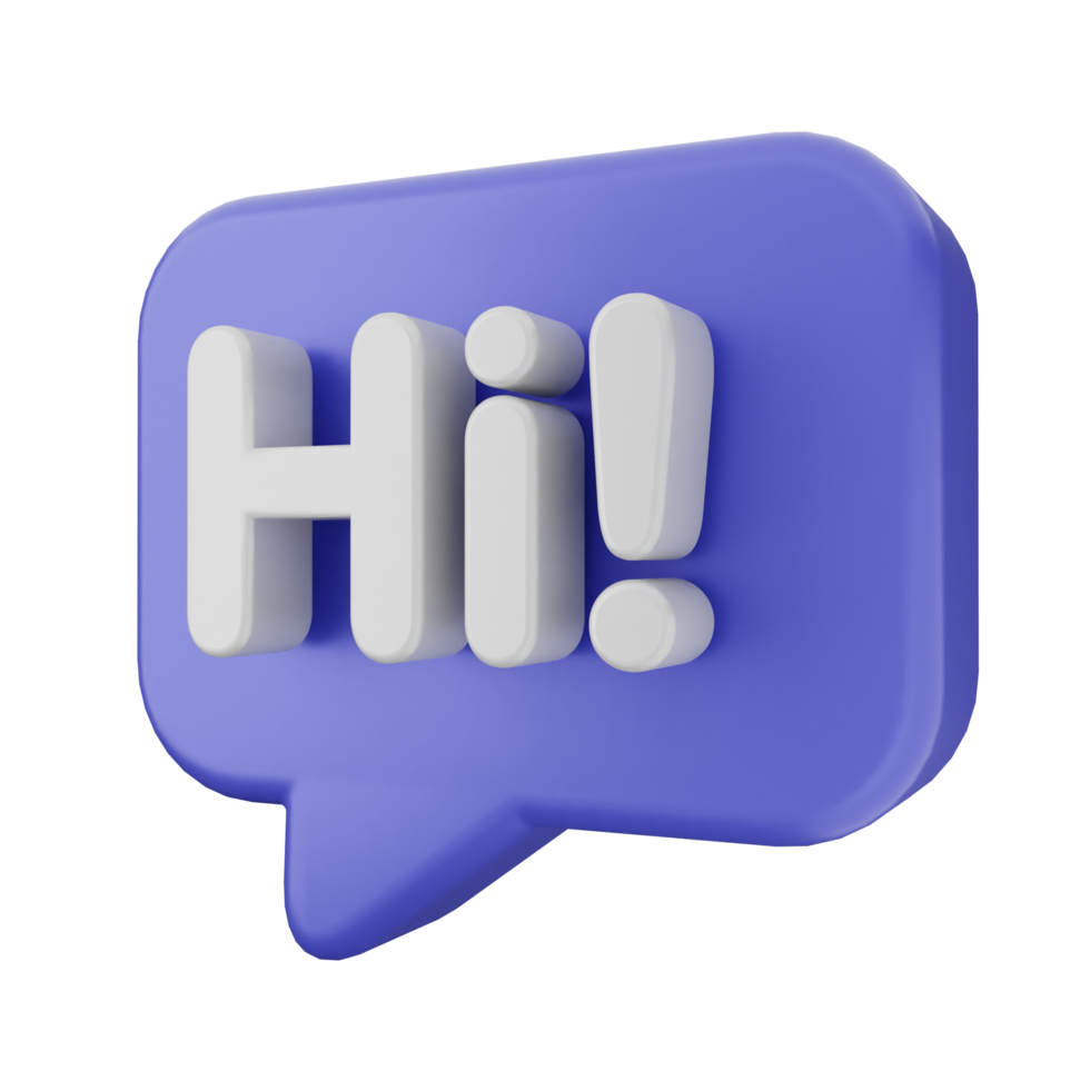 Hi chat bubble png