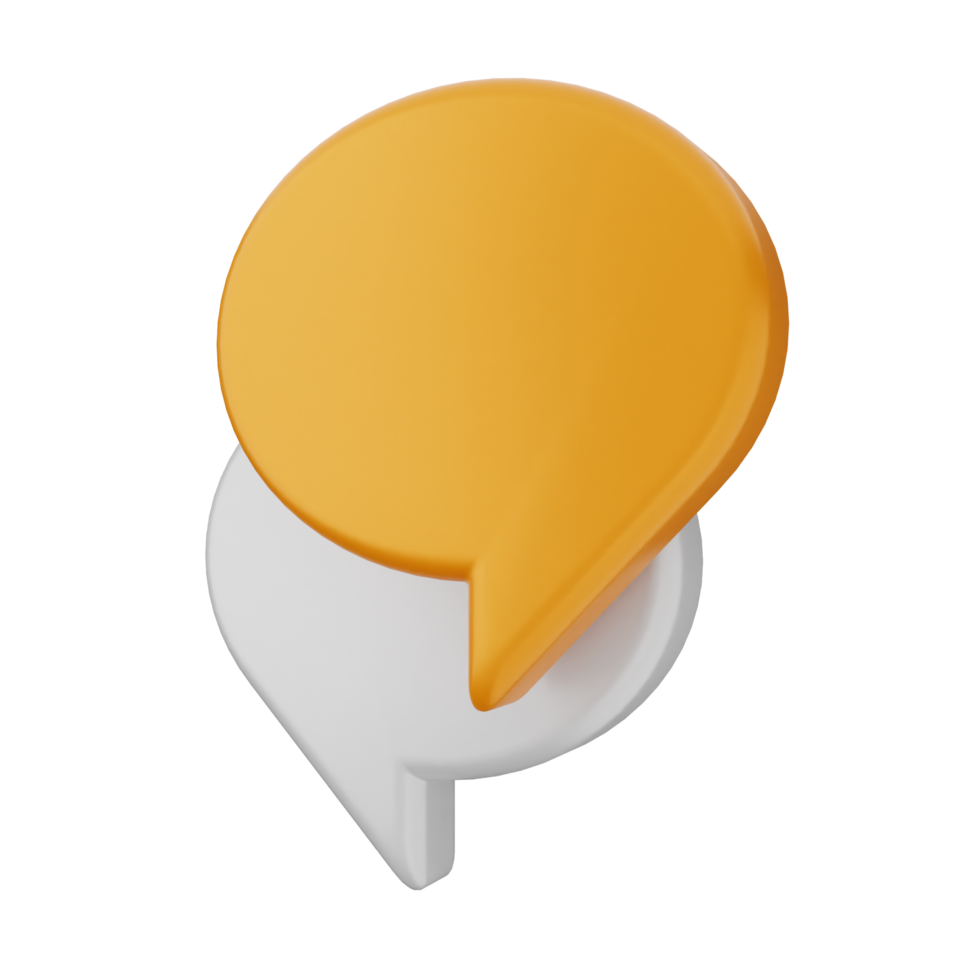 A speech bubble with an orange and white speech bubble png