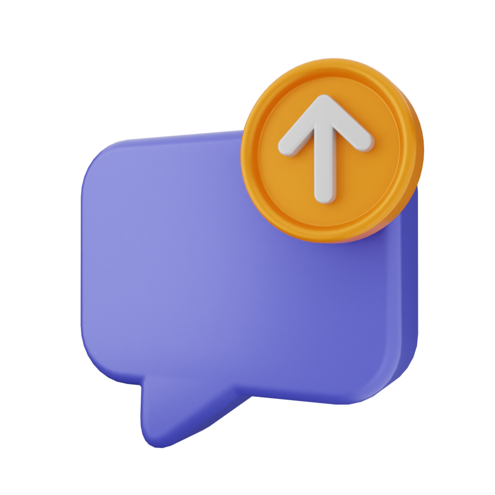 Chat bubble icon with arrow up png