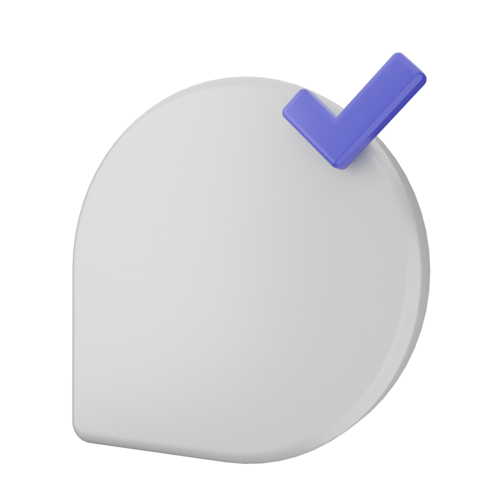 A white and blue check mark on a black background png