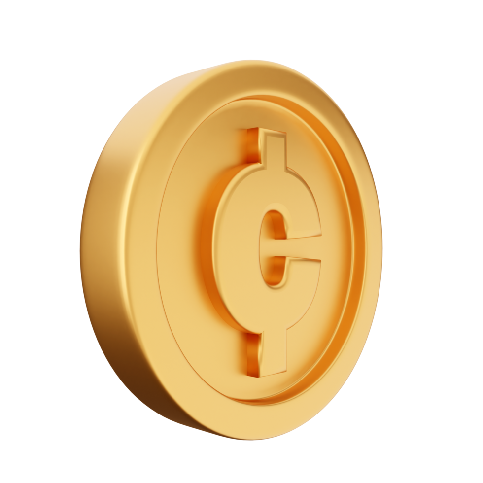 Golden coin with dollar sign on it png