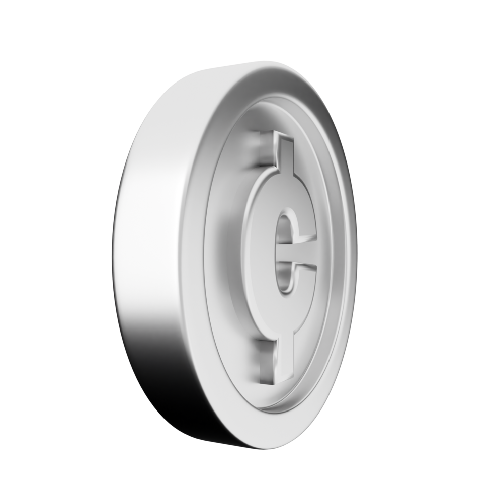 A silver coin with the symbol of a dollar sign png