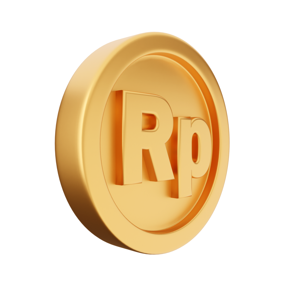 A gold coin with the rp symbol on it png