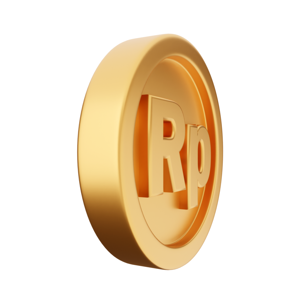 A gold coin with the word rp on it png