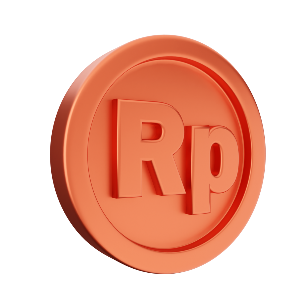 A 3d rendering of the rp logo on an orange button png