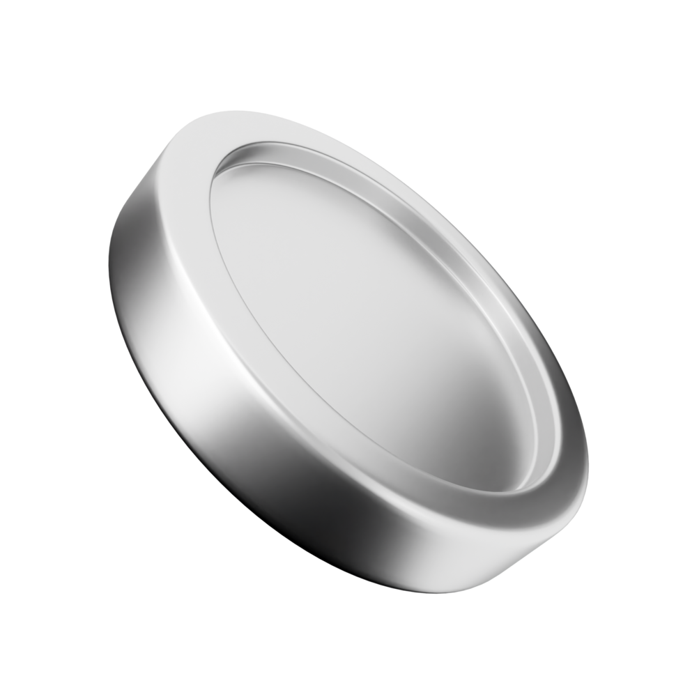 A silver round object on a black background png