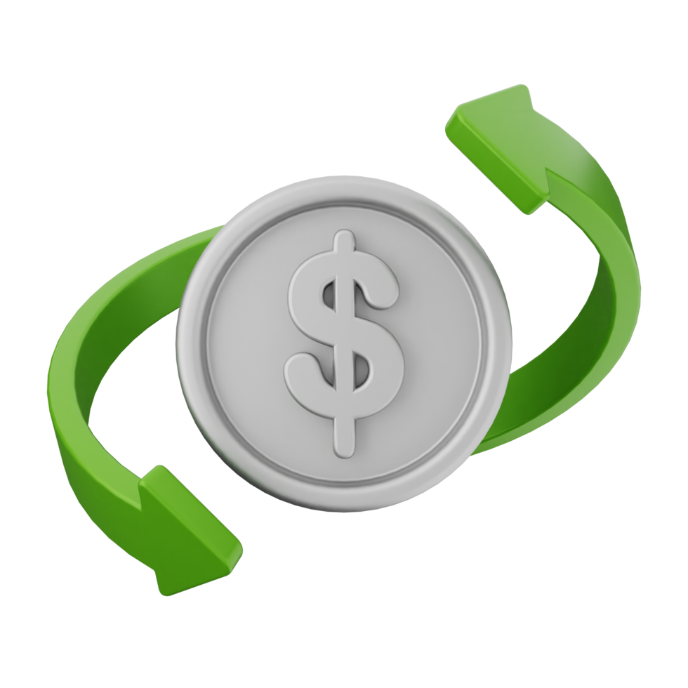 A green arrow and dollar sign icon png