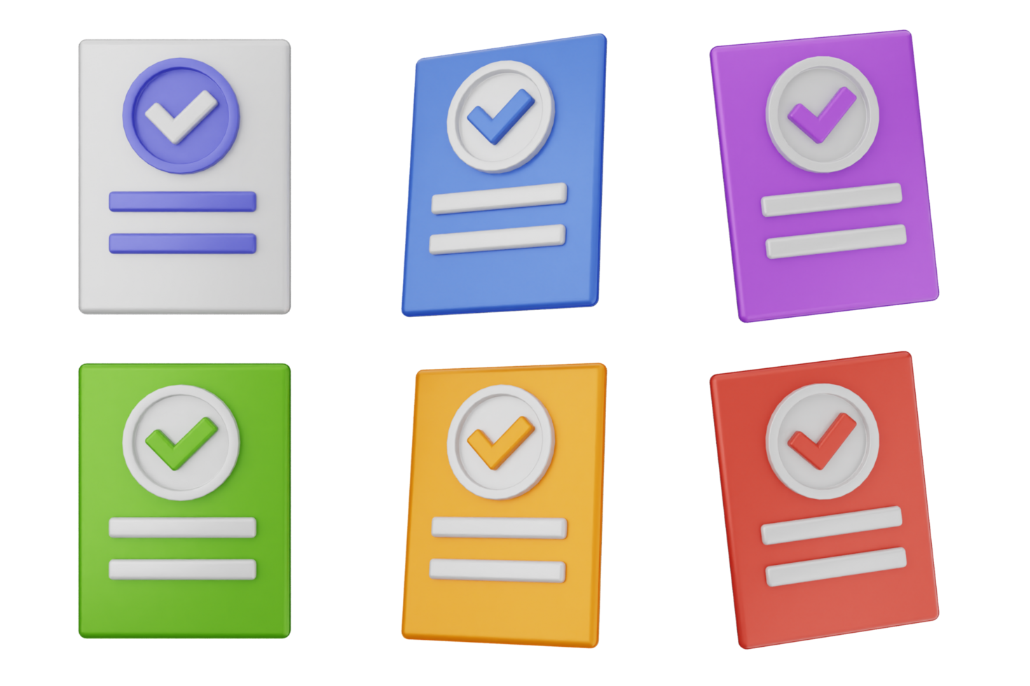 A set of four colored check marks on a black background png