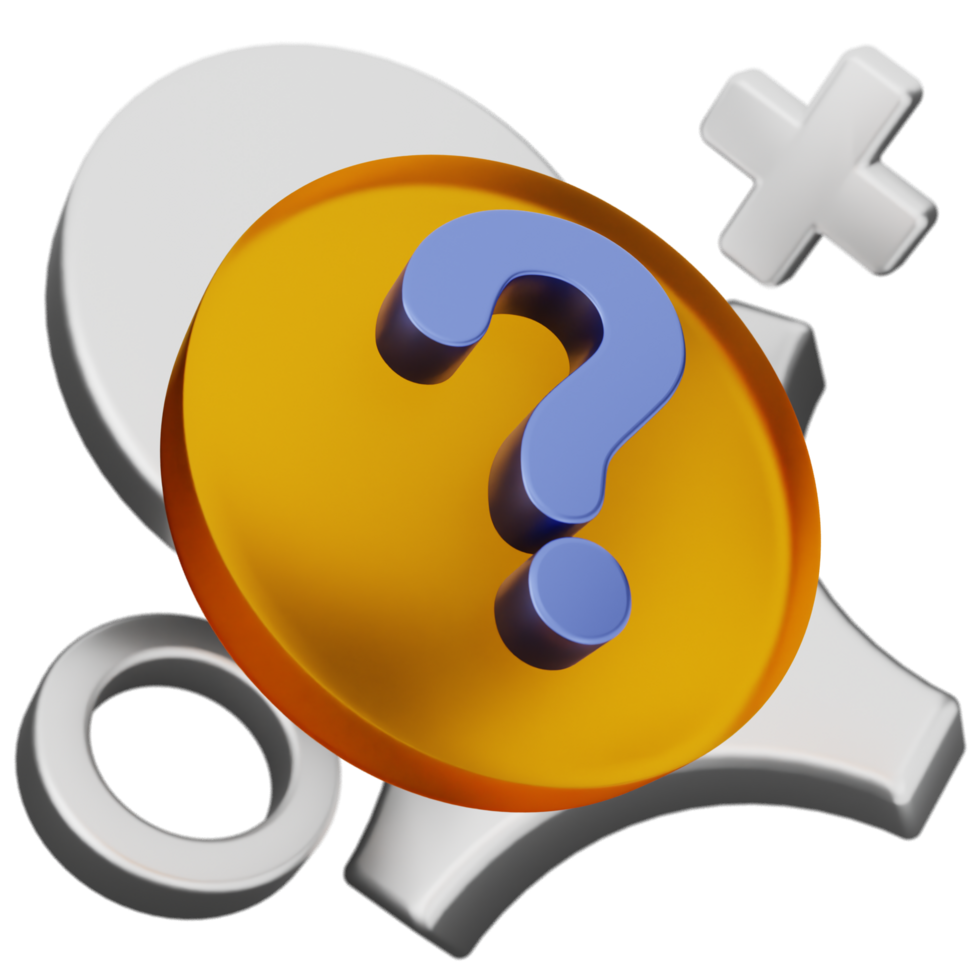 A coin with a question mark on it png