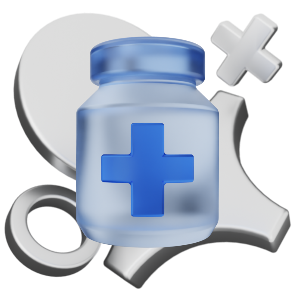 A jar with a blue cross on it png