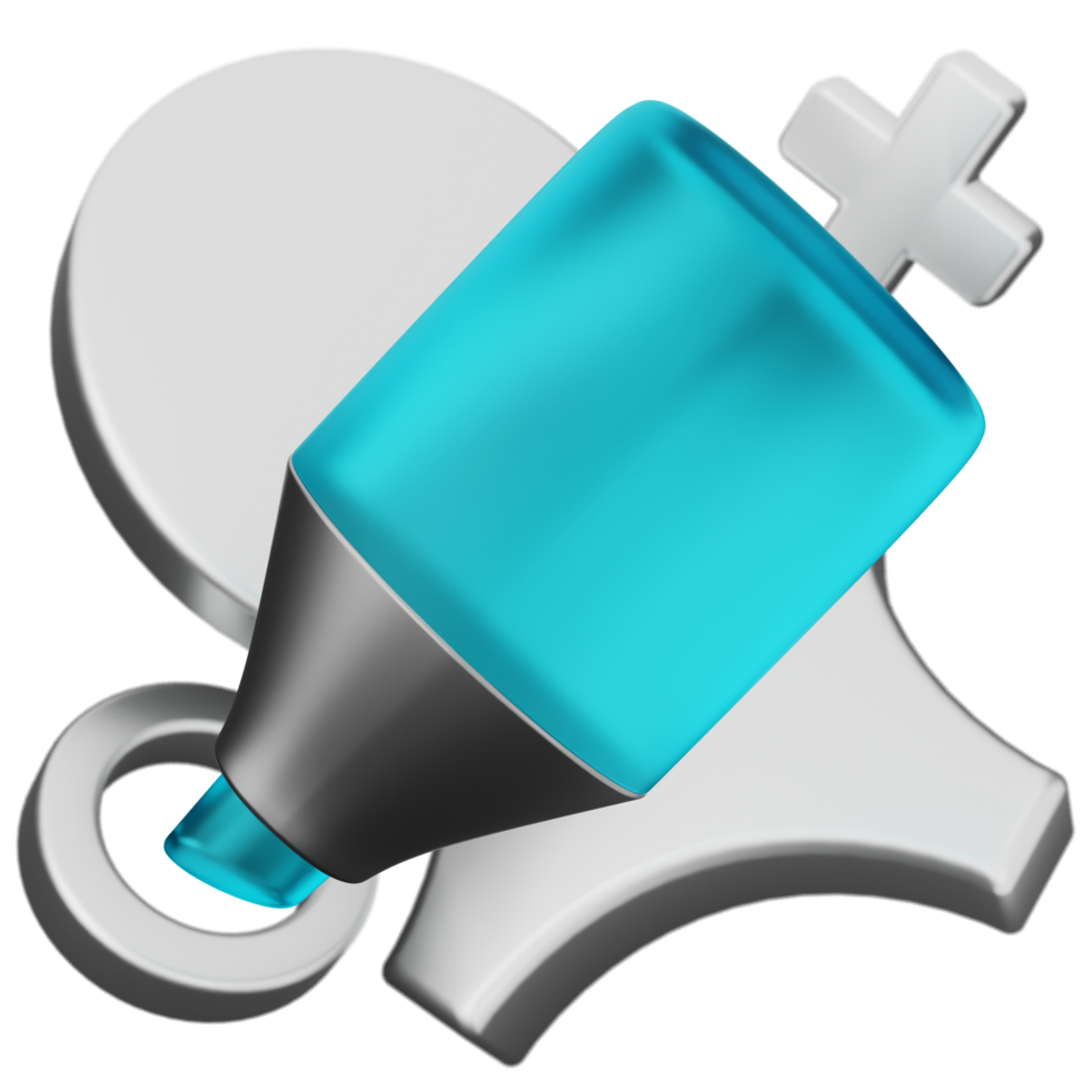 A blue pen and a white marker on a black background png
