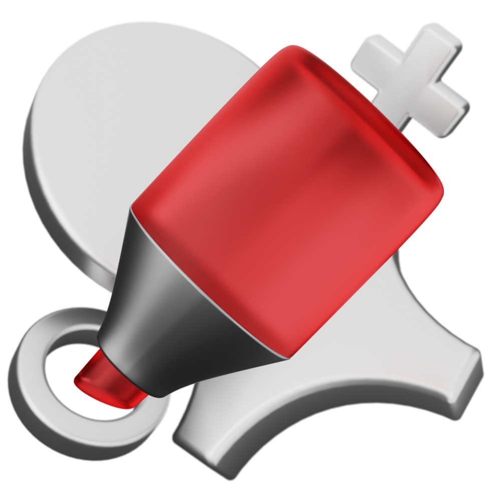 A red pen and a white marker on a black background png