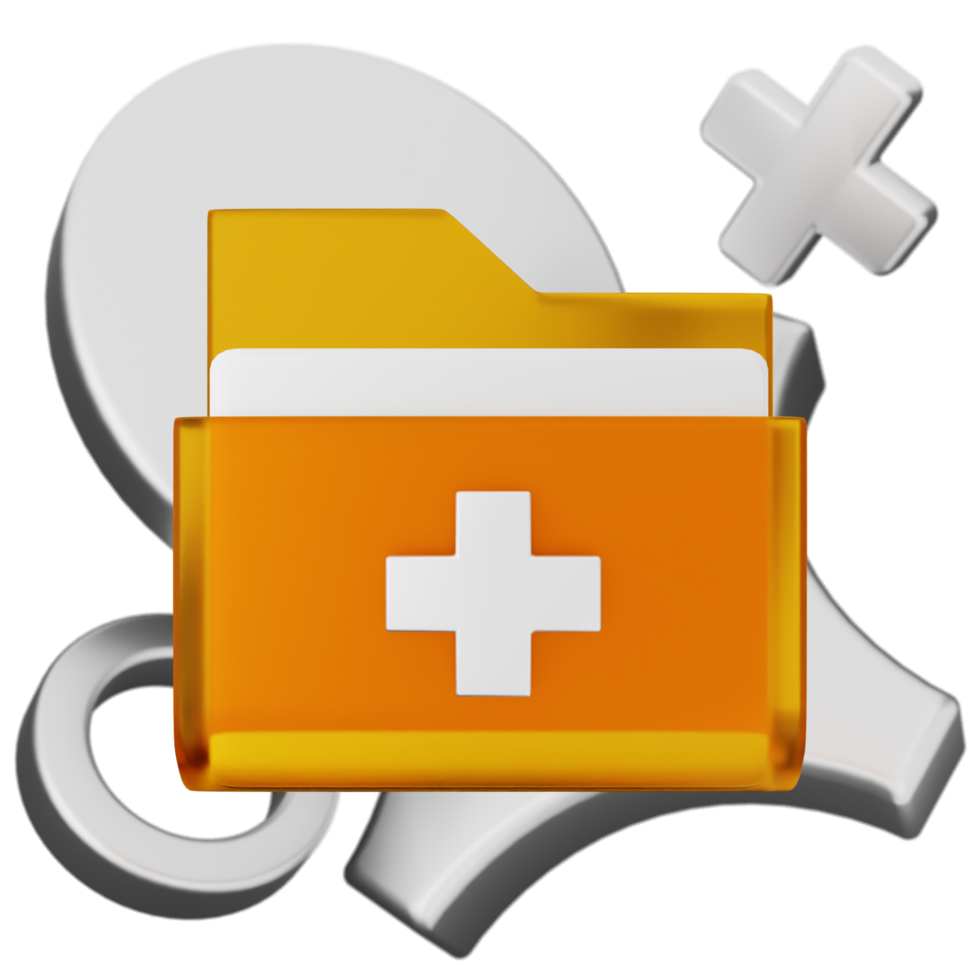 A folder with a medical symbol on it png