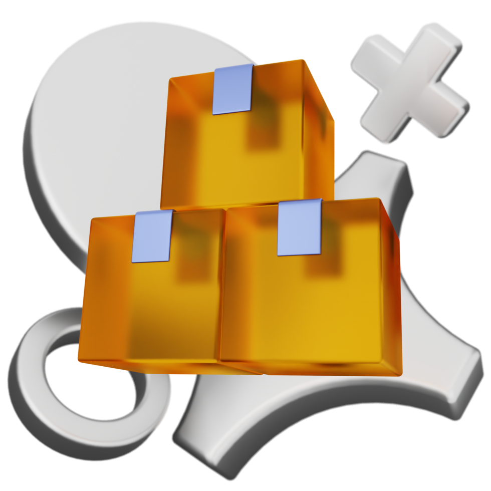 A box with a silver cross and a white box png