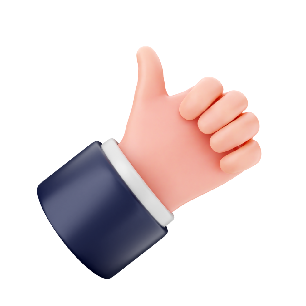 A hand with a thumb up gesture on a black background png