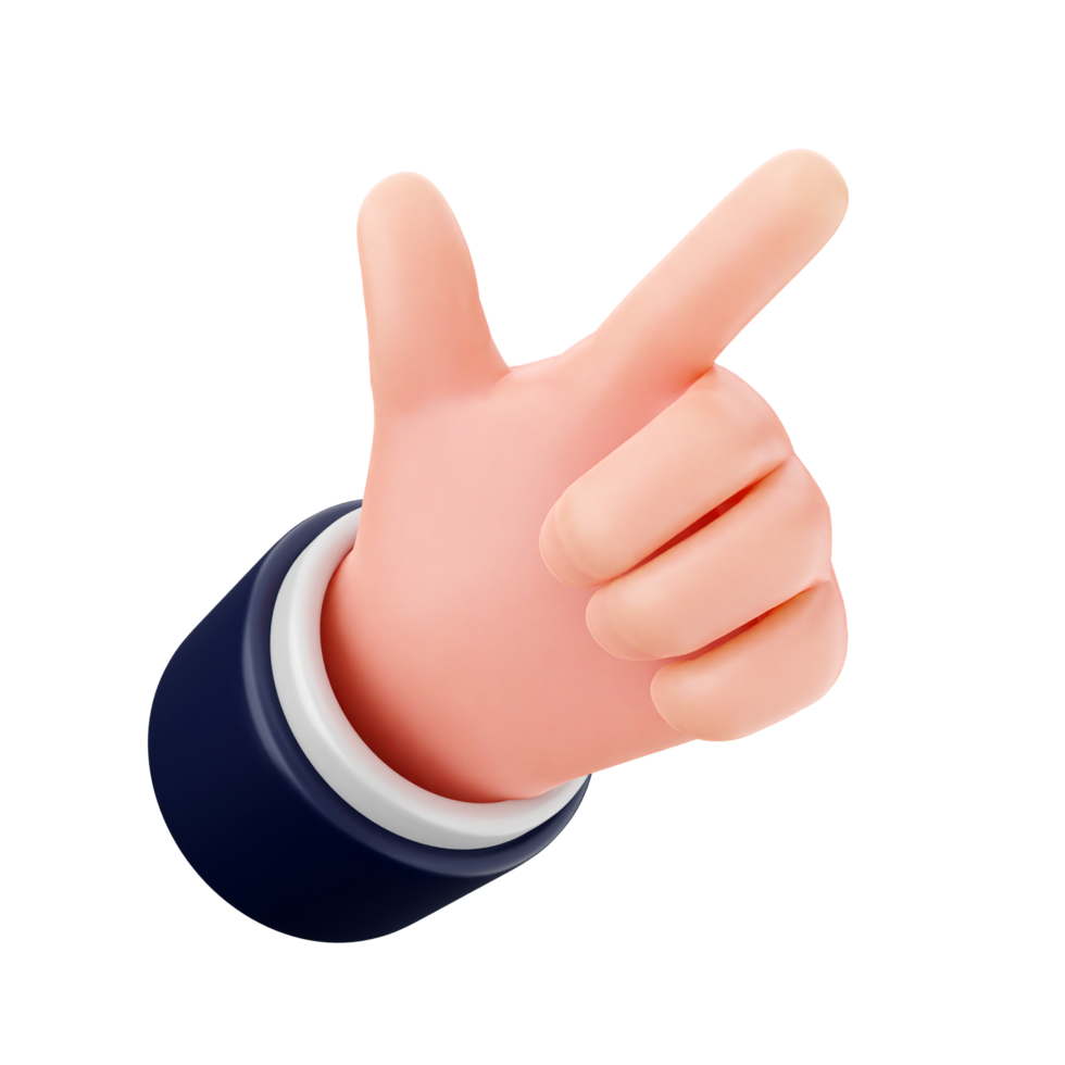 A hand with a finger up and a thumb down png