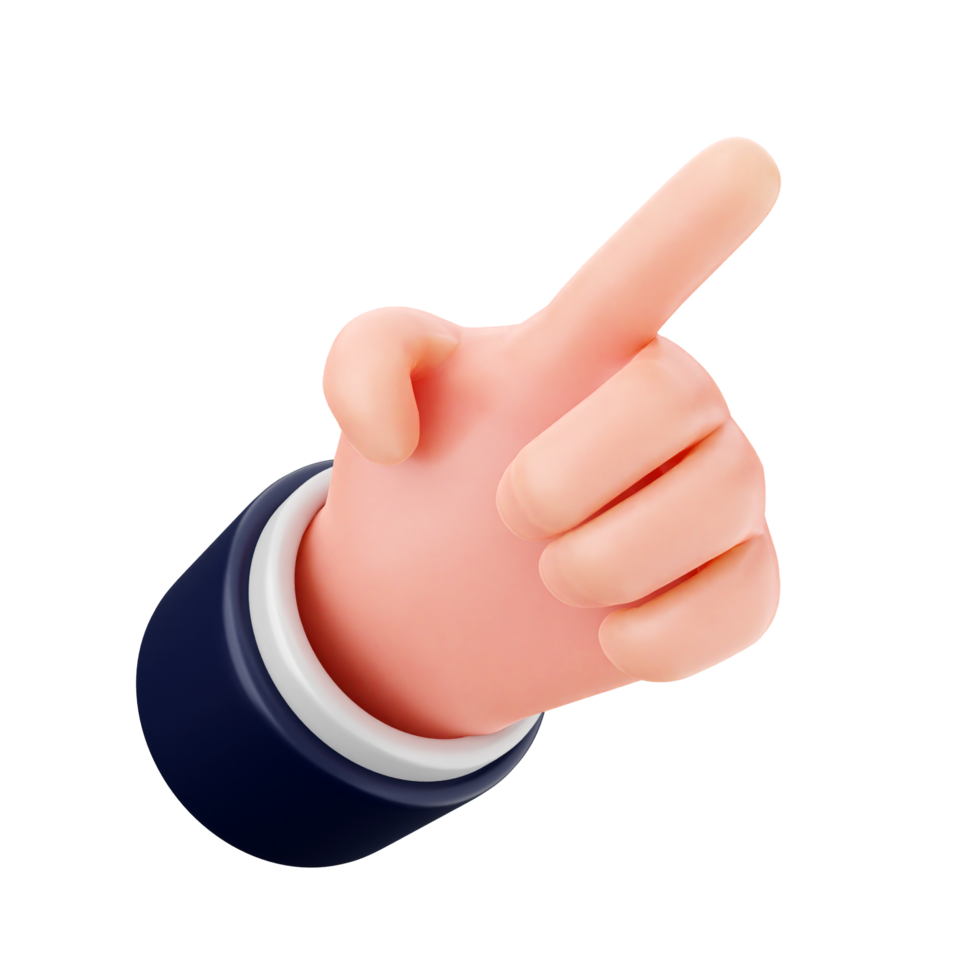 A hand pointing up on a black background png