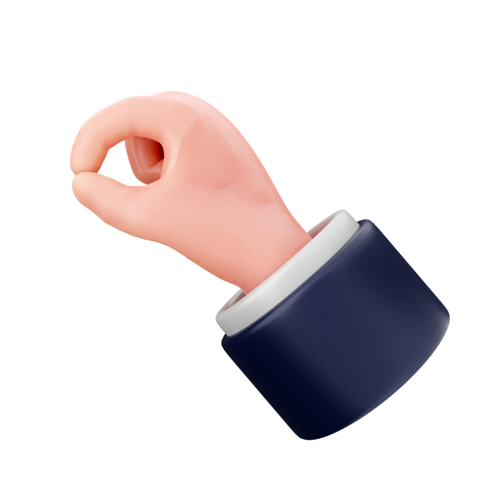 A pink hand holding a ring on a black background png