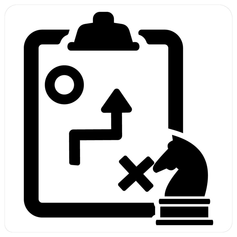 Strategy and plan concept in black filled color vector